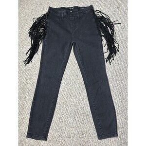 Judy Blue Jeans Women’s 9/29 Skinny Fit Black Tassels Stretch Cowgirl Denim